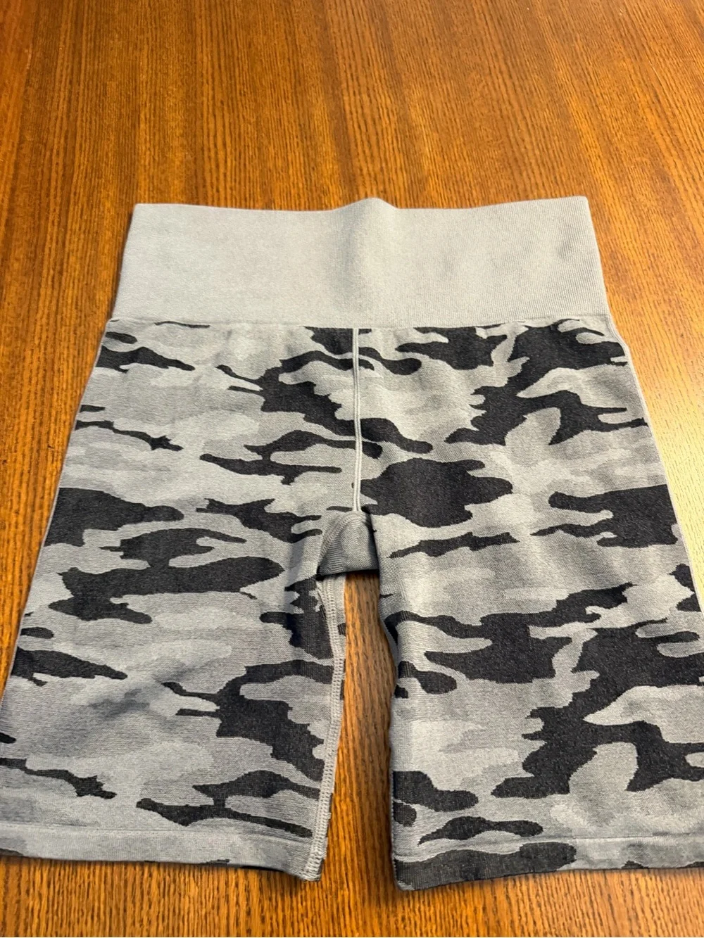 Ryka Black and Gray Camo Biker Shorts - Picture 2 of 3
